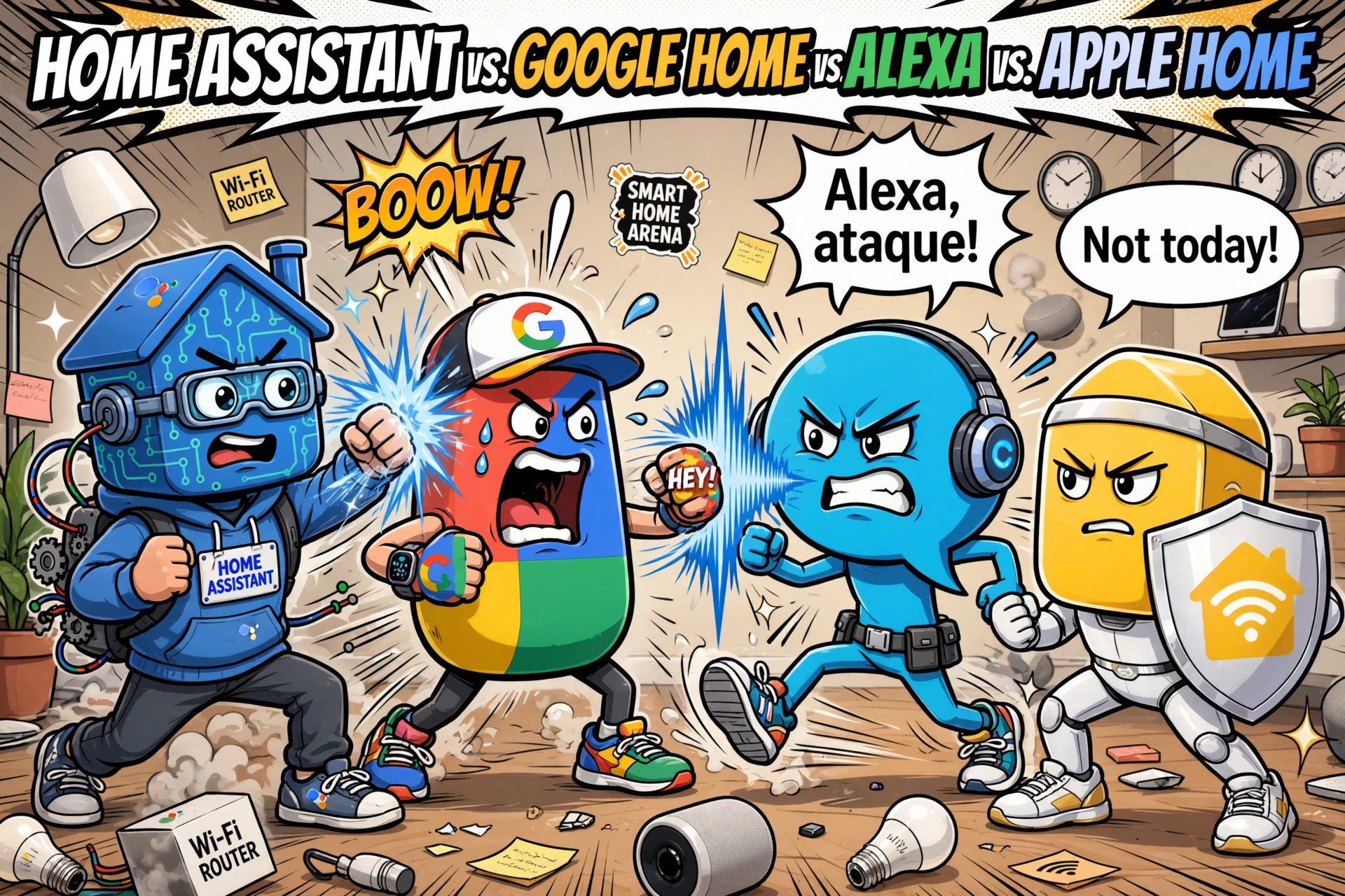 Home Assistant vs. Google Home vs. Alexa vs. Apple Home: Qual Escolher?